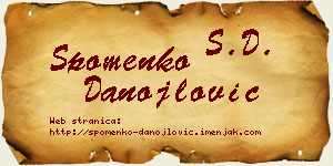 Spomenko Danojlović vizit kartica